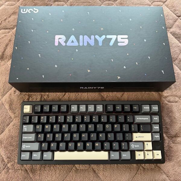 WOBKEY Rainy 75 Pro ブラック Kailh Cocoaスイッチ Akko V3 Piano Proスイッチセット