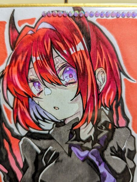 手描きイラスト オリジナル色紙 原画