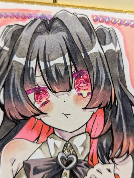 手描きイラスト オリジナル色紙 原画