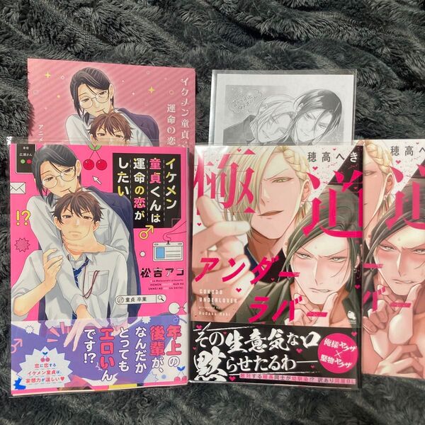 BL 新刊 コミック イケメン童貞くんは運命の恋がしたい/極道アンダーラバー 特典付き