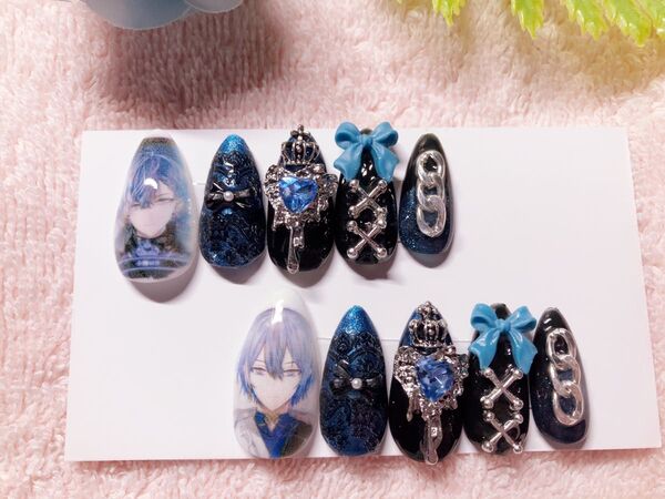 【現品】にじさんじ 小柳ロウ 推し 痛ネイル ネイルチップ