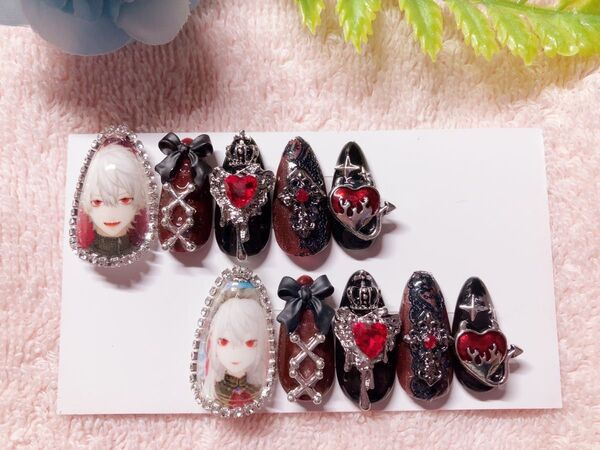 【現品】にじさんじ 葛葉 推し 痛ネイル ネイルチップ