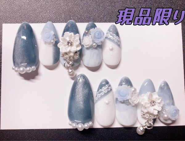 【現品】ガーリー薔薇ネイルチップ
