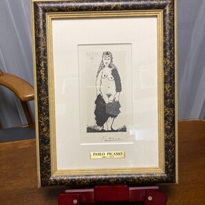 版画 リトグラフ? パブロ.ピカソ 裸婦 復刻版 挿し箱付