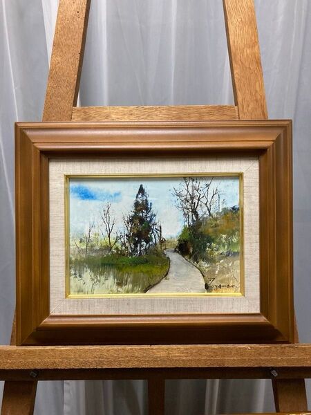 油彩 油絵 肉筆 風景画 小山オサム SM 直筆サイン有 額新品