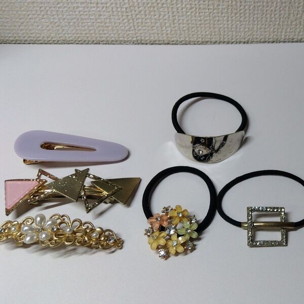 飾り付きヘアゴム バレッタ まとめ売り