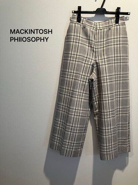 ☆MACKINTOSH PHILOSOPHY☆ ベージュミックス ワイドパンツ リネン 春夏
