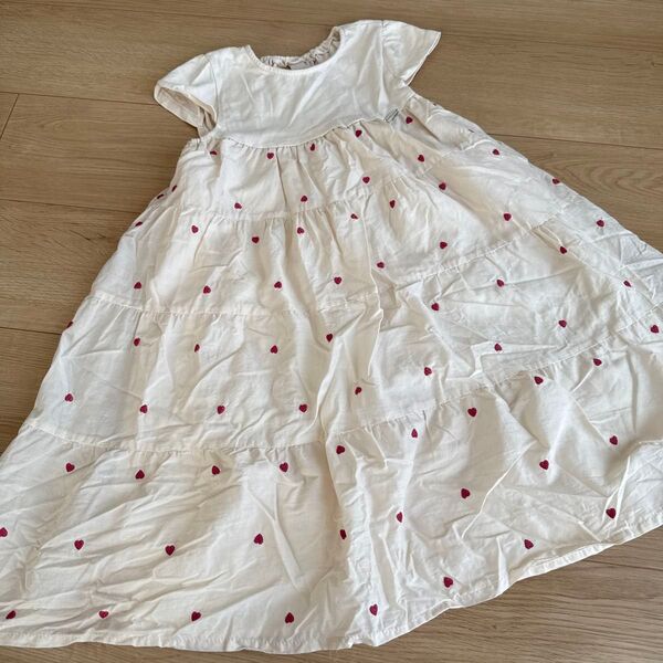 petitmain プティマイン ワンピース 半袖 半袖ワンピース 女の子 ハート