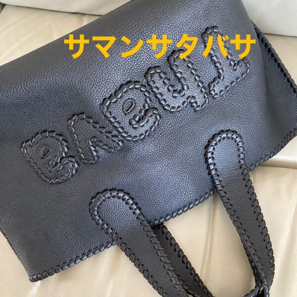 サマンサタバサトート,ショルダーバッグ レザー ステッチ 2way