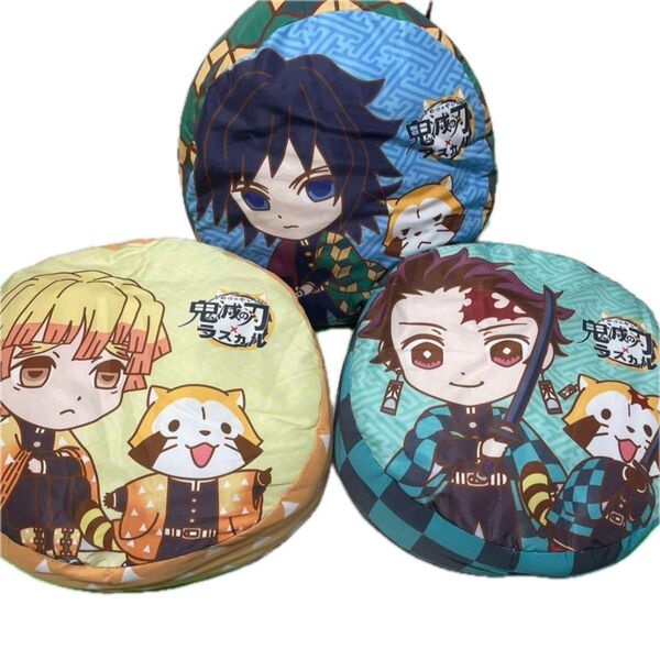 【入手困難!】鬼滅の刃×ラスカルコラボデザインクッション 3種