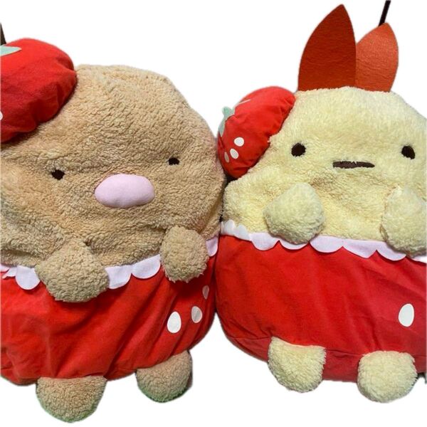 すみっコぐらしいちごフェアぬいぐるみXL 2つセット