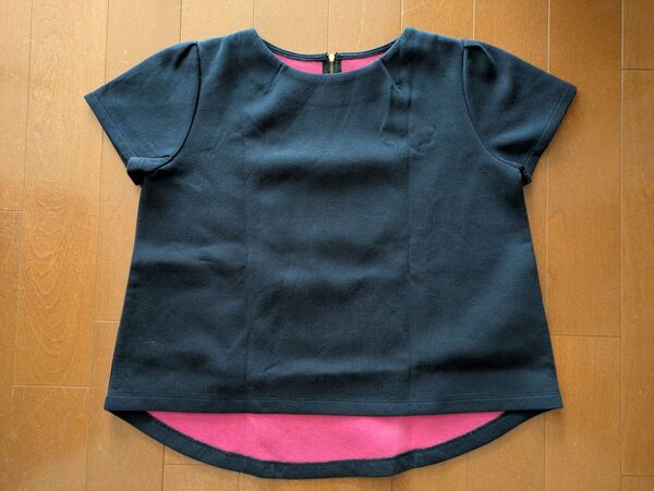 フェリシモ 半袖 カットソー トップス M ネイビー