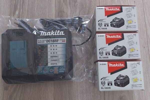 マキタ BL1860B×3個 DC18RF×1台 セット