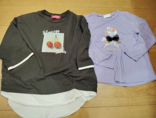 ラブラビ!キャサリンコテージ!7部丈!長袖薄手!Tシャツ!女の子!140!2枚セット