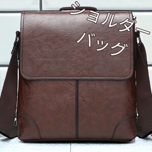ショルダーバッグ 斜め掛けバッグ 肩掛けバッグ メンズ ビジネスバック ブラウン 新品 茶色 斜めがけバッグ メンズバッグ 軽量