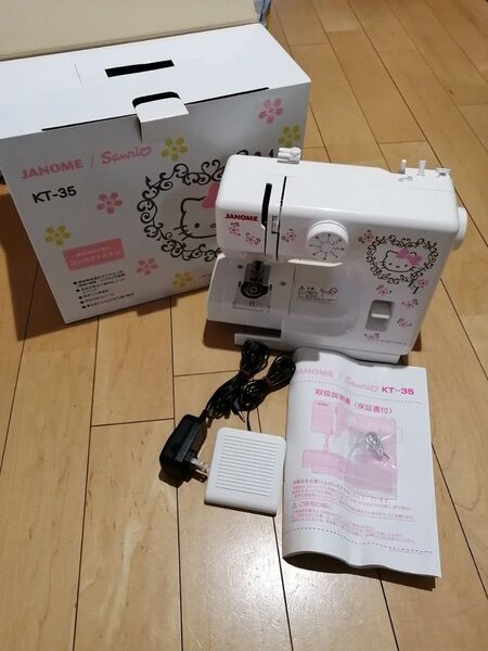ジャノメ JANOME サンリオ ハローキティ 電動ミシン コンパクト KT-35