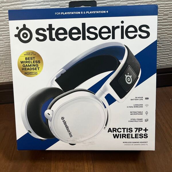 SteelSeries ゲーミングヘッドセット ワイヤレス Arctis 7P+ PS5 密閉型 ロスレス 2.4GHz 低遅延