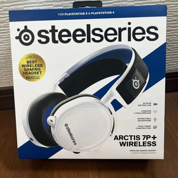 SteelSeries ゲーミングヘッドセット ワイヤレス Arctis 7P+ PS5 密閉型 ロスレス 2.4GHz 低遅延