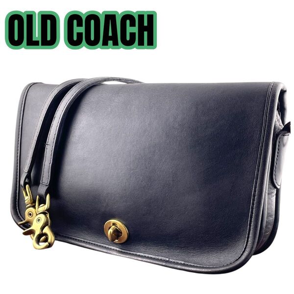 【美品】 coach オールドコーチ ショルダーバッグ USA製 9755 POCKET PURSE ターンロック vintage