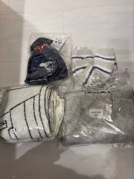 【新品】ジェラピケ gelato pique スヌーピー ブランケット トレーナー 靴下 巾着セット