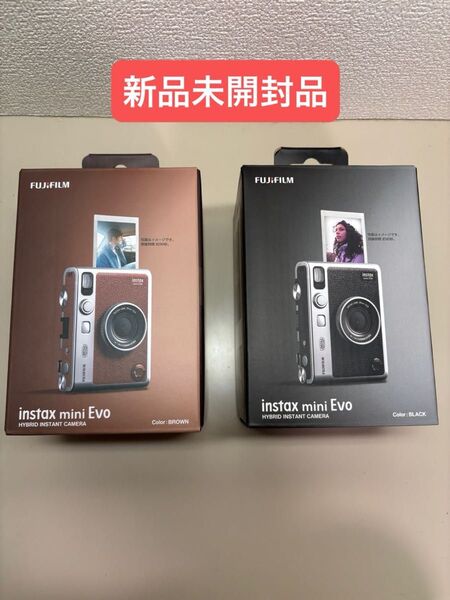 富士フィルム instax mini Evo ブラック&ブラウン