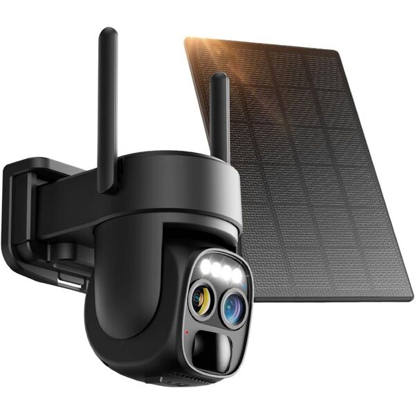 Kurumina 防犯カメラ 屋外 ソーラー 2K解像度 WiFi カメラ 監視カメラ ソーラー ワイヤレス ワイヤレス 屋外