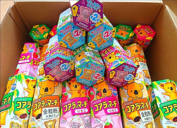 コアラのマーチ チョコ/いちご/全粒粉 42個まとめ売り キミの名前はあるかな?