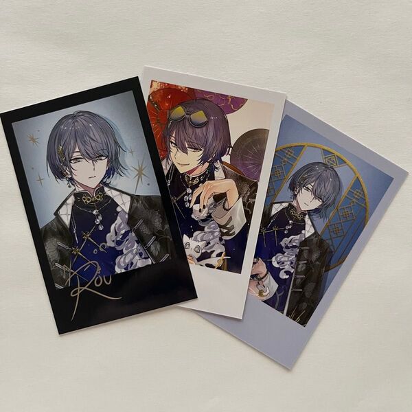 にじさんじ ランダムチェキ風カード Dytica 2nd Anniversary 小柳ロウ セット 箔押しサイン入り