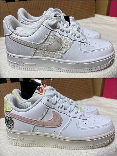 2足 NIKE エアフォース AIR FORCE ホワイトペイズリー フラワーパワー