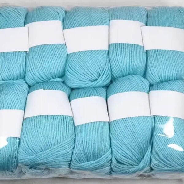 ゲリラSALE♪ 水色 シルク混毛糸 50g×10