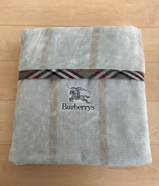 未使用 バーバリー Burberrys 綿毛布 ピュアコットン 西川産業 綿100% 寝具