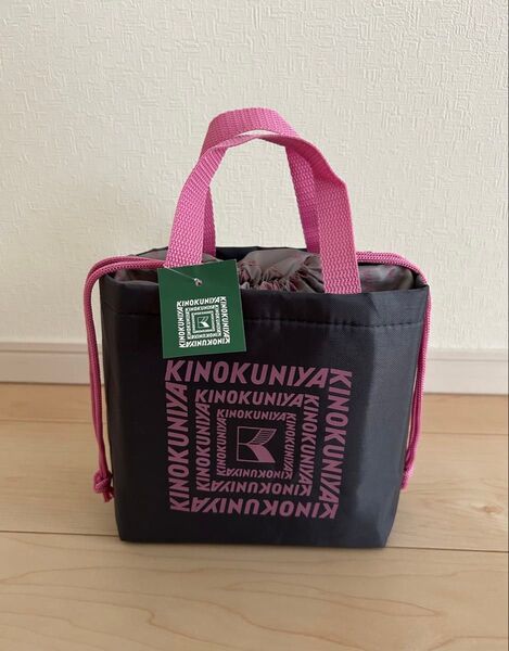 未使用 紀ノ国屋 ミニ保冷バッグ 上部巾着 ランチバッグ