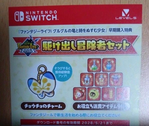 早期購入特典のみ 駆け出し冒険者セット Switch ファンタジーライフi グルグルの竜と時をぬすむ少女