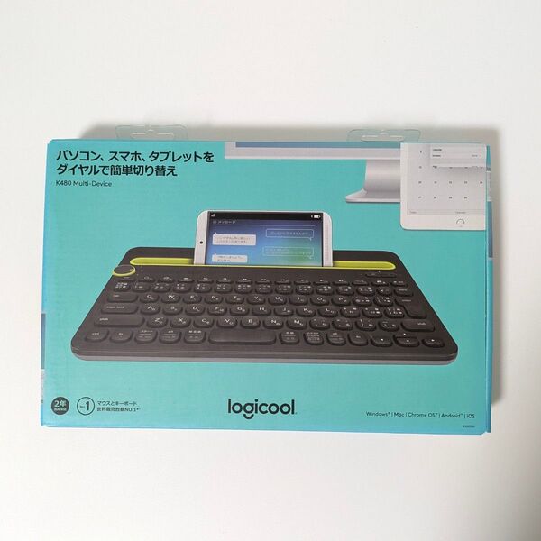 ロジクール ワイヤレスキーボード K480BK Bluetooth 無線Windows Mac iOS Android ブラック