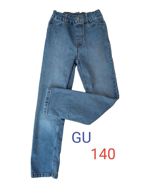 GU デニムパンツ 140cm ジーンズ ズボン