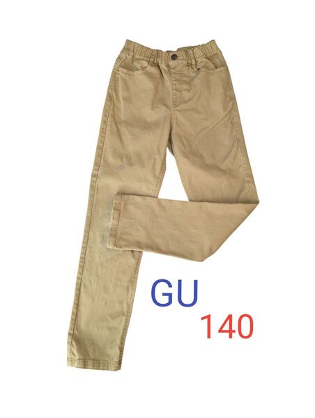 GU ロングパンツ 140 ズボン ベージュ