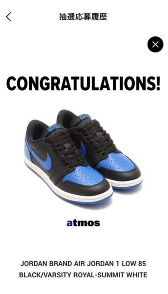 新品同様 早い者勝ち Air Jordan 1 Low '85 Black and Royal Blue 28cm US10