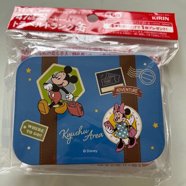 キリン ディズニーデザイン トラベルトランク缶 青