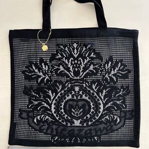 【新品未使用】近沢レース店 ブラックトートバッグ