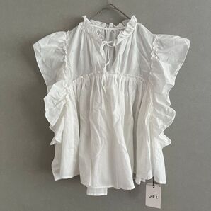 GRL フリルブラウス ホワイト 新品未使用 タグ付き ノースリーブ 完売