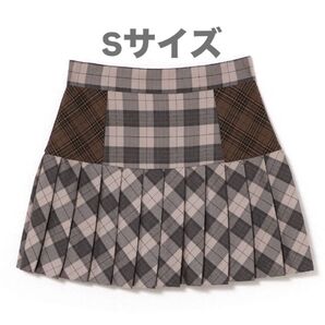 正規品 Coco check pleats skirt pink beige