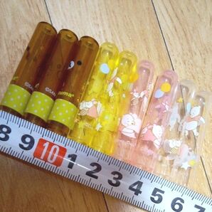 ◆USED・くまのプーさん リラックマ 鉛筆キャップ 9個セット◆