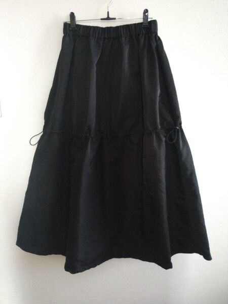 LAKOLE 黒のロングスカート ブラック ウエストゴム