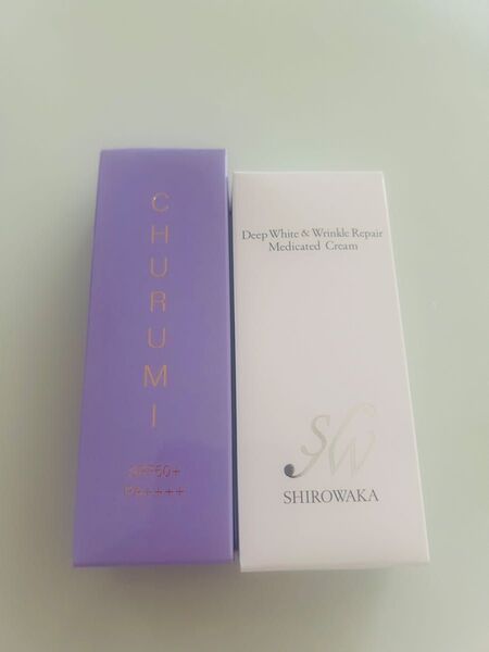 チュルミ CHURUMI ファンデーション 26g SPF50+ PA++++シロワカ リンクルホワイトクリーム22g新品未開封品