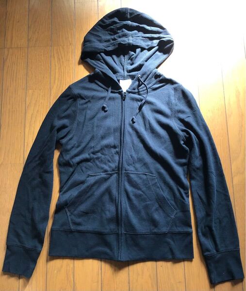 ドライ加工 フーディー パーカー ブラック M