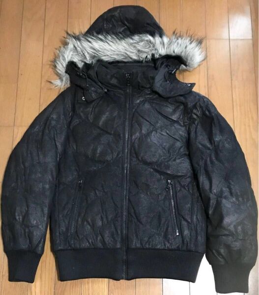 UNIQLO DOWN COLLECTION コーティングダウンジャケット ファーフード Sサイズ