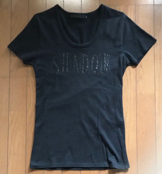 FUGA Tシャツ バックプリント スカル 黒 タイト 46