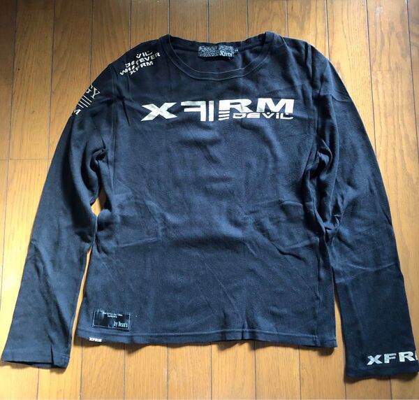 Xfrm ロングカットソー ゴールドラメ 黒 サイズ2