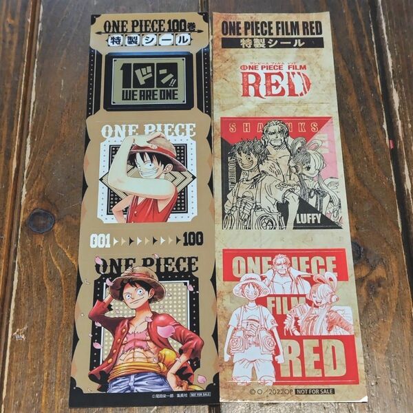 ONE PIECE ワンピース 100巻 特製シール フィルムレッド ステッカー