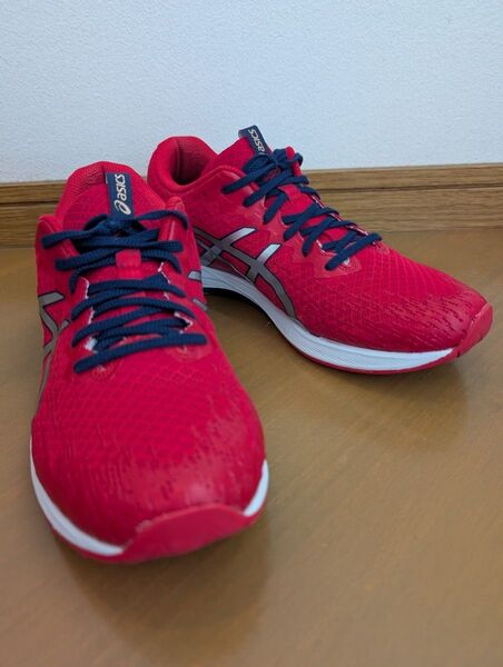ASICS アシックス ランニングシューズ LYTERACER 3 ライトレーサー3 レッド×シルバー 27.0cm 2E